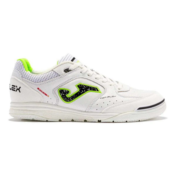 Chuteira Futsal Joma Top Flex Rebound IC Branca, Preta e Verde