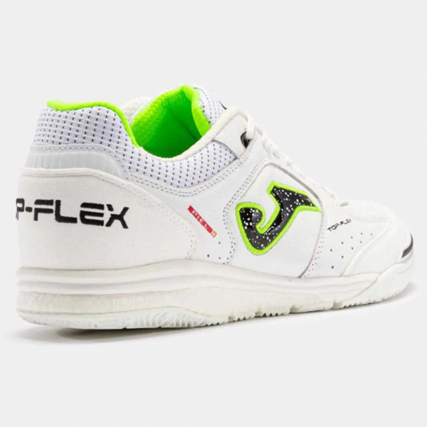 Chuteira Futsal Joma Top Flex Rebound IC Branca, Preta e Verde